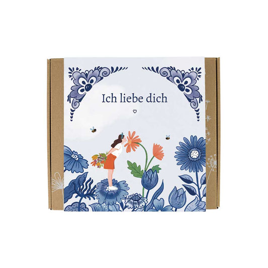 Geschenkbox Medium mit 9 Samenbomben - Delft Blue Kisses